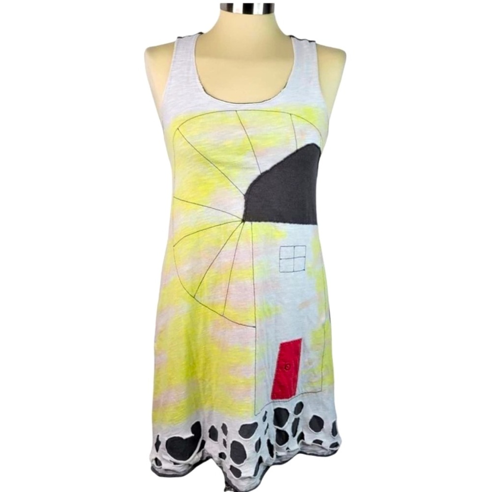 OOAK Size Small HEEL Athens Lab Tank Art Dress from Hellas Greece